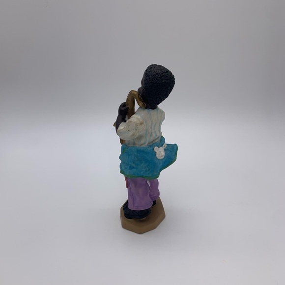 Jay Imports Jumbo African American Saxophone Musician Boy Figurine Sculpture 8” - Picture 6 of 11